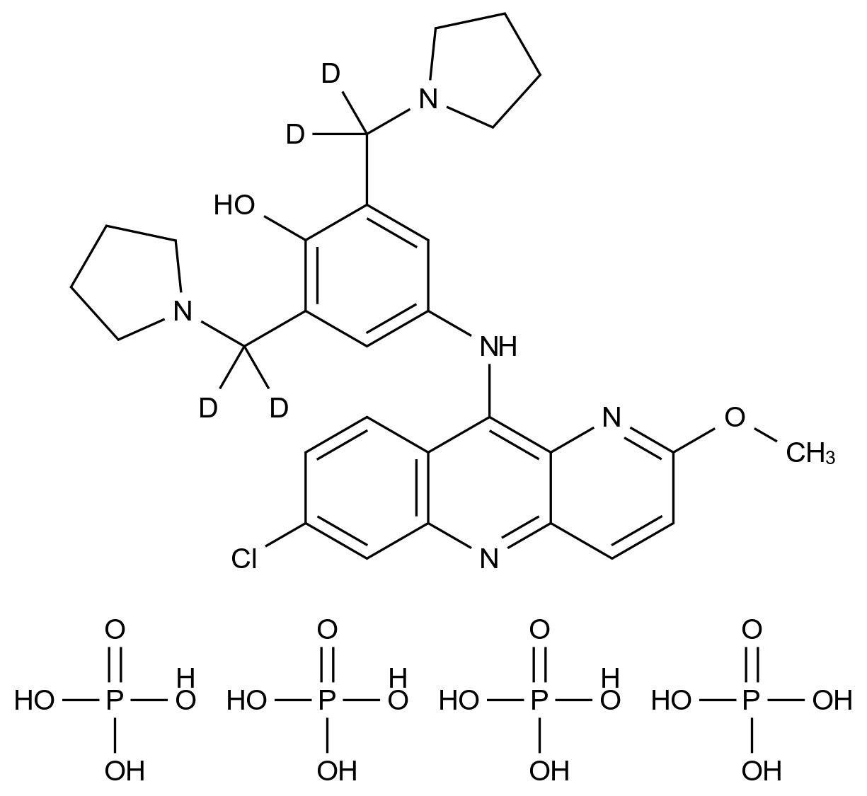 Pyronaridine D4结构式