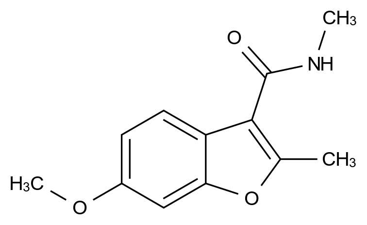 6-甲氧基-N,2-二甲基-3-苯并呋喃甲酰胺结构式