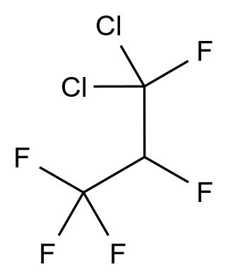 1,1-Dichloro-1,2,3,3,3-pentafluoropropane DISCONTINUED结构式