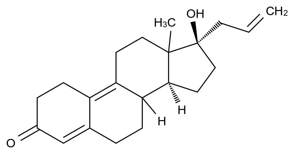 烯丙孕素杂质9结构式