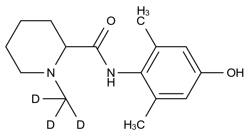 4-Hydroxy Mepivacaine-d3结构式