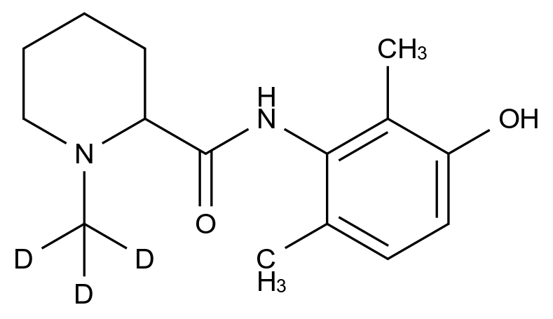 3-羟基甲哌卡因-d3结构式