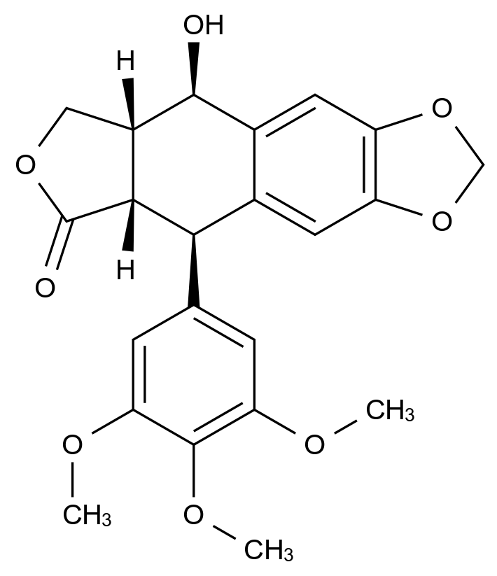 苦鬼臼毒素结构式