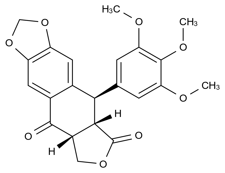 苦鬼臼脂毒酮结构式