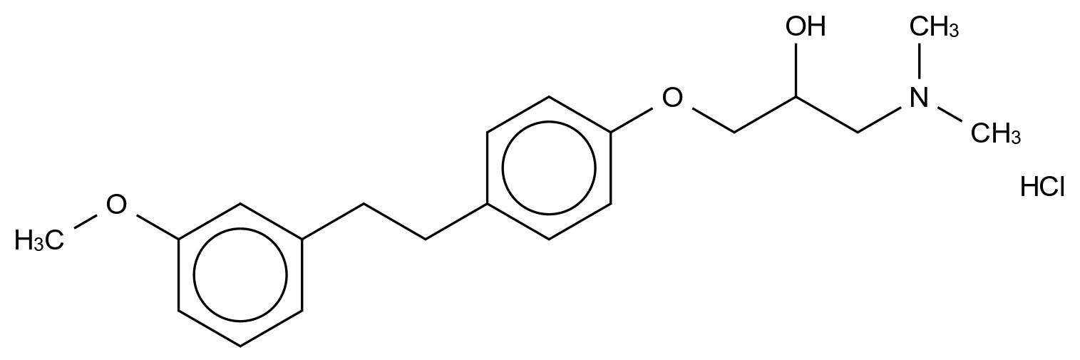 1-(dimethylamino)-3-(4-(3-methoxyphenethyl)phenoxy)propan-2-o结构式