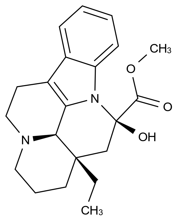 (3R,14R,16S)-Vincamine结构式