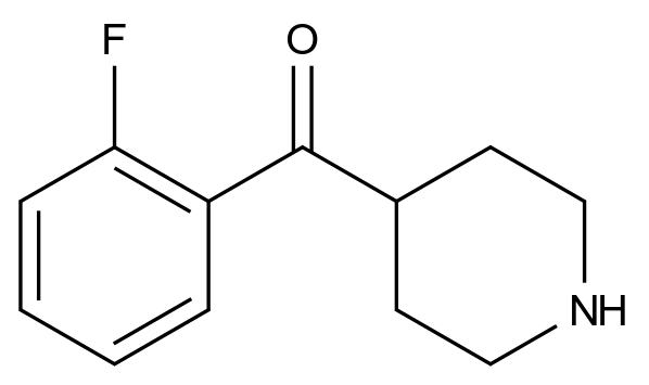 (2-Fluorophenyl)-4-piperidinyl-methanone结构式