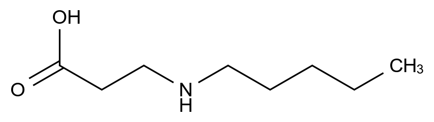 3-(戊氨基)丙酸结构式