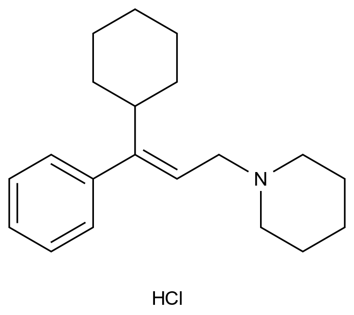 (E)-苯海索杂质12 盐酸盐结构式