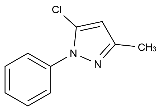 5-氯-3-甲基-1-苯基吡唑结构式