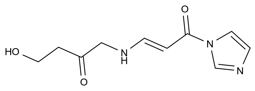 1-(4-Aza-8-hydroxy-6-oxo)oct-2-en-1-oylimidazole(mixture E/Z)结构式