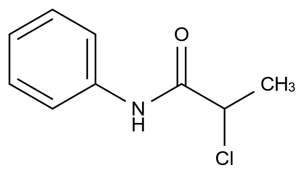 2-氯-N-苯基丙酰胺结构式