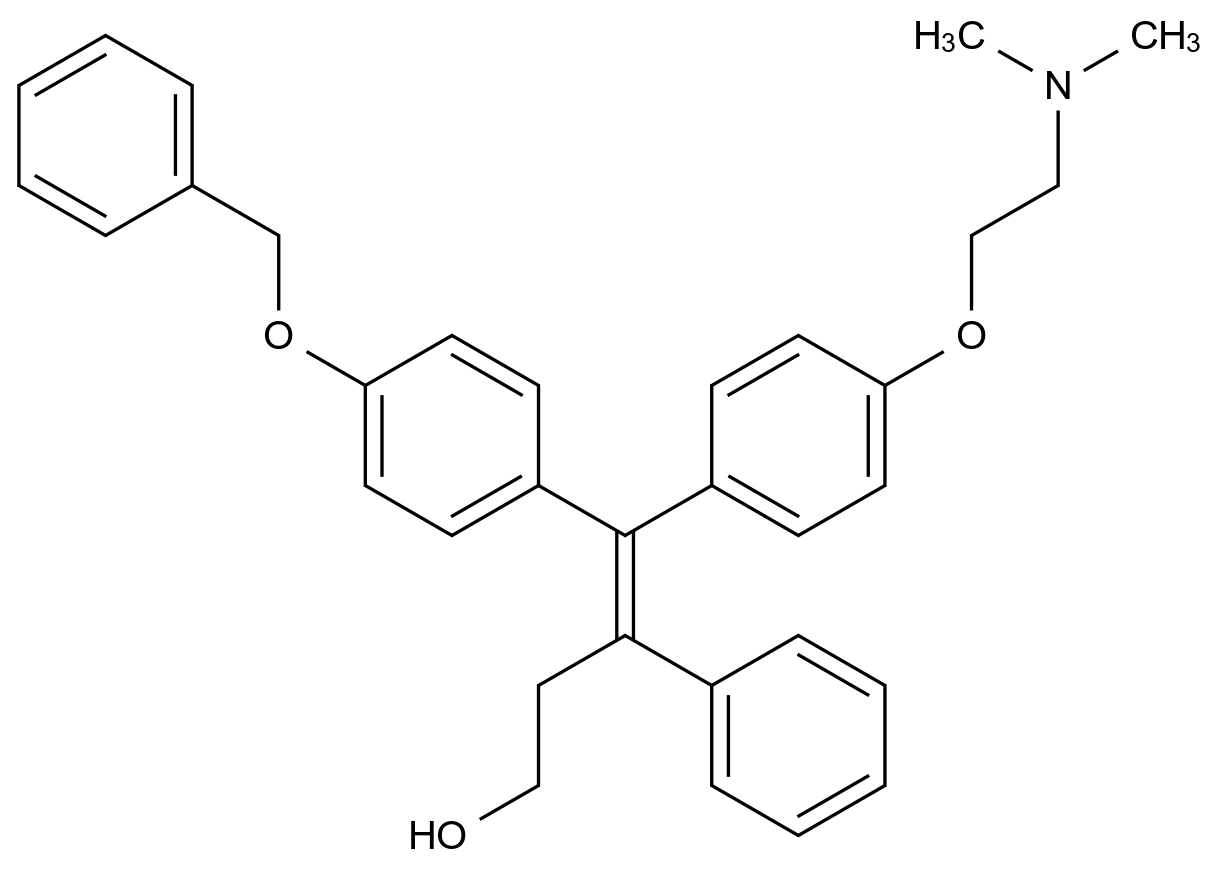 4-Benzyloxy β-Hydroxy Tamoxifen结构式