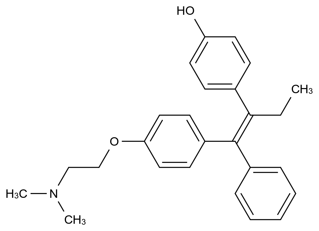 4'-羟他莫昔芬结构式