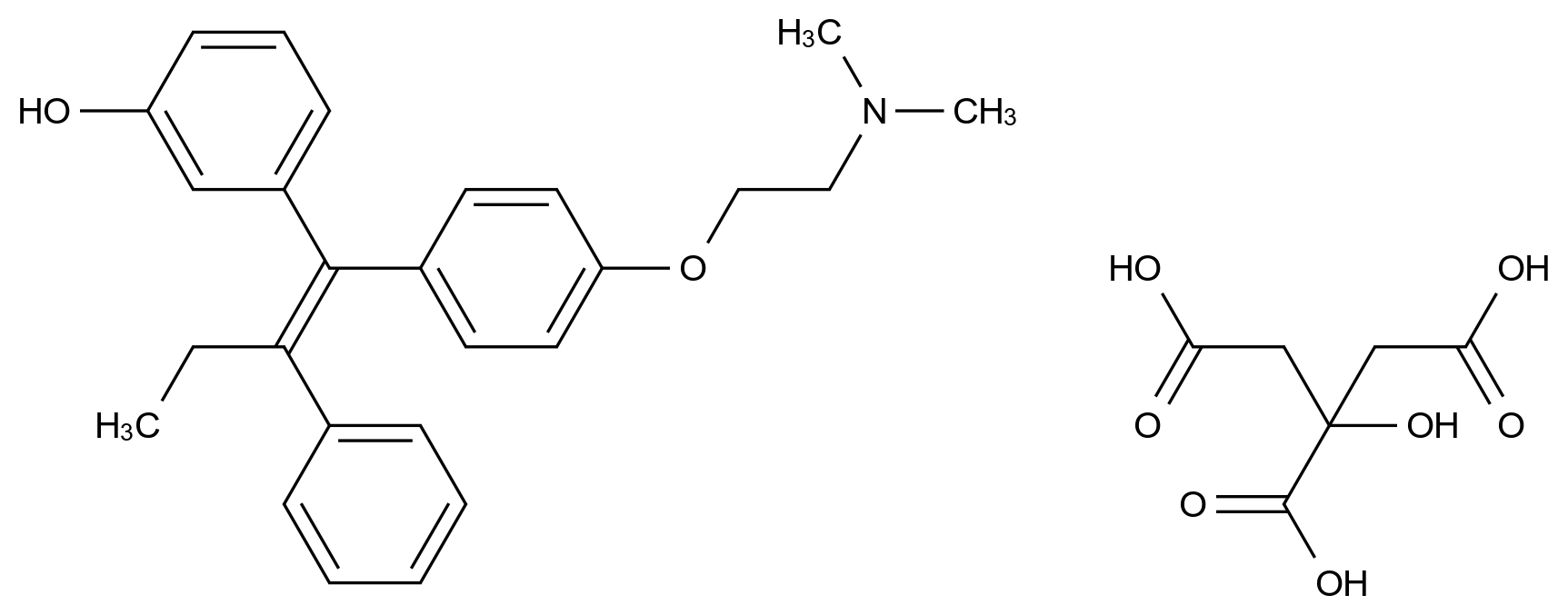 Droloxifene Citrate结构式