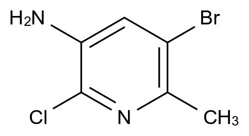 5-溴-2-氯-6-甲基吡啶-3-胺结构式