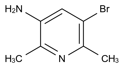 5-溴-2,6-二甲基吡啶-3-胺结构式