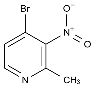 4-溴-2-甲基-3-硝基吡啶结构式