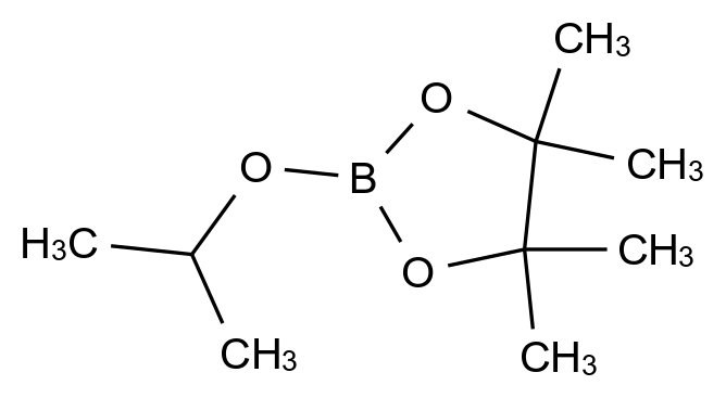 2-异丙氧基-4,4,5,5-四甲基-1,3,2-二氧杂环戊硼烷结构式