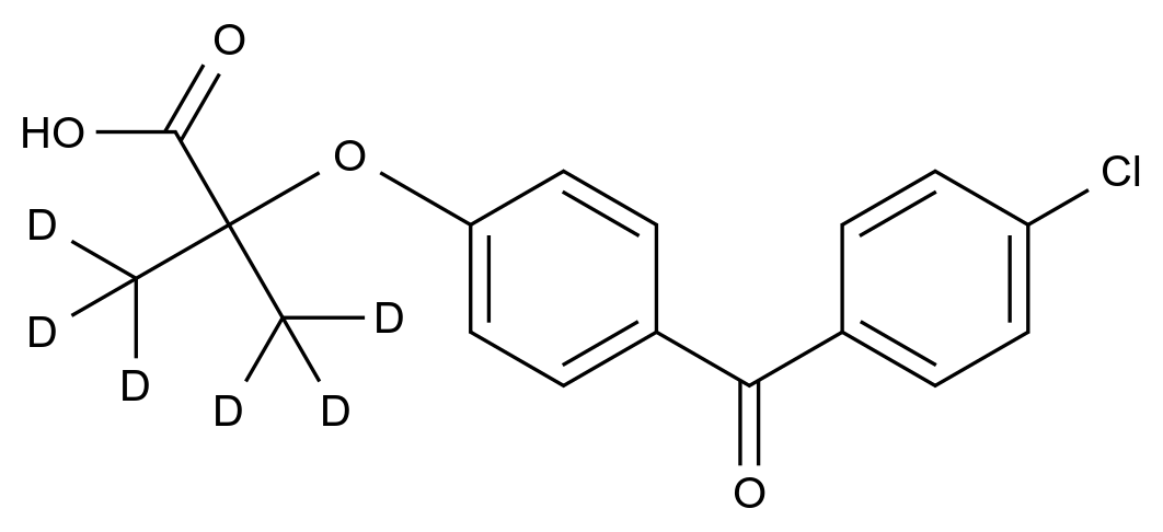 非诺贝特EP杂质B-d6(非诺贝特酸-d6)结构式